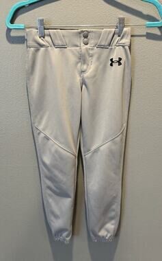 Boys' Under Armour Baseball Pants Cinch Ankle Size YXS Gray